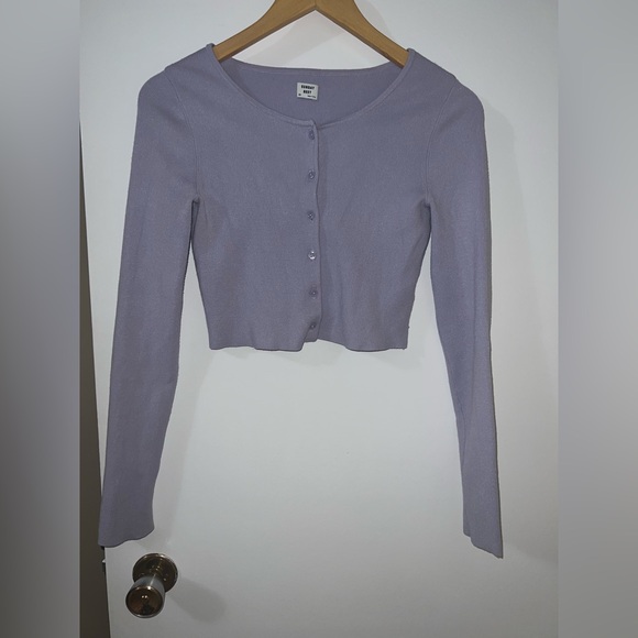 SUNDAY BEST Lavender Button-Up Cardigan - Picture 10 of 13